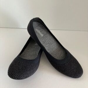 Allbirds Women Tree Breezers TB Knit Ballet Flats Shoes Black Round Toe 7M EUC